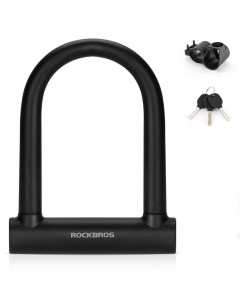 Замок велосипедный U lock с ключом RKS610 черный Rockbros