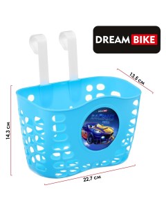 Велосипедная корзина 7516899 голубой Dream bike