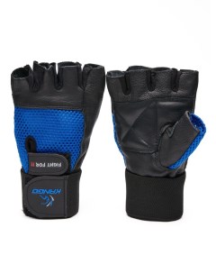 Перчатки для фитнеса WGL 067 черный синий M Kango