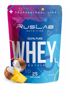 Сывороточный протеин Whey 100 Pure 800гр вкус пина колада Ruslabnutrition