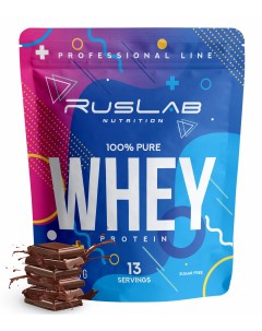 Сывороточный протеин Whey 100 Pure 416гр вкус шоколад Ruslabnutrition