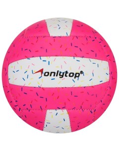 ONLYTOP Мяч волейбольный ONLYTOP Пончик машинная сшивка 18 панелей размер 2 152 г Onlitop