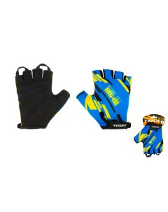 Перчатки nw мужские XL короткие пальцы гелевые вставки лайкра желто синие Trix