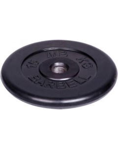 Обрезиненный диск Barbell d 51 мм чёрный 15 0 кг 448 Mb barbell
