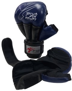 Перчатки для рукопашного боя Fight 1 С4КХ синие L 12 ун Рэй-спорт