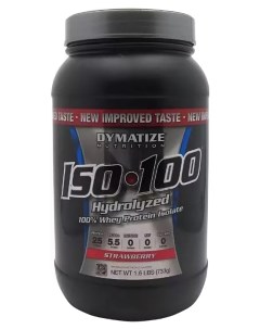 Протеин Iso 100 610 г strawberry Dymatize nutrition