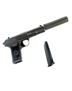 Пневматический пистолет ТТ с глушителем второй магазин Galaxy