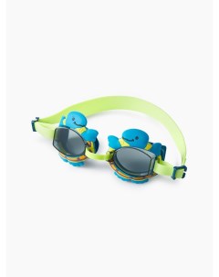 Очки для плавания детские зеленые с черепашками Happy baby