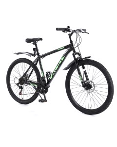 Велосипед горный F 500 D рама 17 Black Bright Green Acid