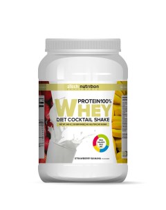 Протеин Whey Protein 100 840 гр клубника банан Atech nutrition