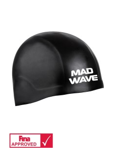 Шапочка для плавания R Cap FINA Approved black Mad wave