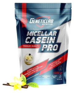 Протеин Micellar Casein Pro 1000 г vanilla Geneticlab nutrition