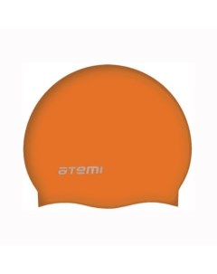 Шапочка для плавания взрослая 56 65 см оранжевая силикон SC106 Atemi