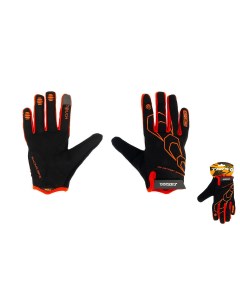 Перчатки nw мужские L полноразмерные гелевые вставки лайкра оранжево черные Trix