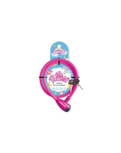 Замок велосипедный Little Princess детский трос стальной с ключами 8x1200мм розовый Trix