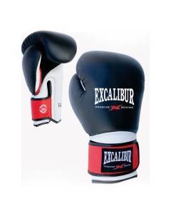 Боксерские перчатки 8041 02 черные белые 12 унций Excalibur