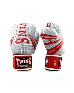 Боксерские перчатки fbgvl3 tw5 fancy boxing gloves бело красные 14 унций Twins
