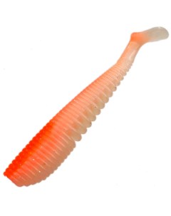 Твистер силиконовый мягкая приманка для спиннинга цвет оранжевый белый набор 10 шт Bambucho