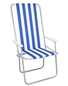 Кресло Стандарт с высокой спинкой синяя полоска Мебек