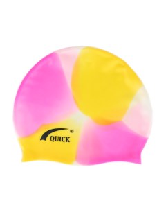 Шапочка для плавания SC D031 желто розовая Quick