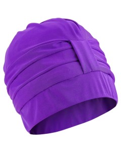 Шапочка для плавания 1406 объемная с подкладом фиолетовая Nobrand