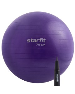 Фитбол GB 109 75 см 1200 гр антивзрыв с ручным насосом фиолетовый Starfit