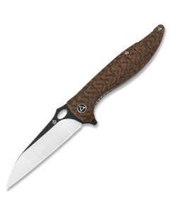 Складной нож Knife Locust QS117 A сталь 154CM рукоять коричневая микарта Qsp