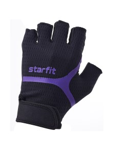 Перчатки для фитнеса WG 103 черный фиолетовый Starfit