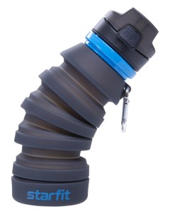 Бутылка для воды складная Pro FB 100 с карабином серый Starfit