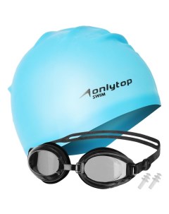 Набор для плавания 2 предмета очки шапочка цвета МИКС Onlitop
