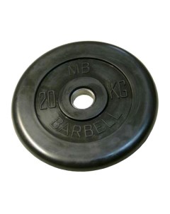 Диск для штанги Стандарт 20 кг 51 мм черный Mb barbell