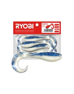 Мягкая силик приманка риппер твистер FANTAIL 51mm CN005 blue boy 8шт Ryobi
