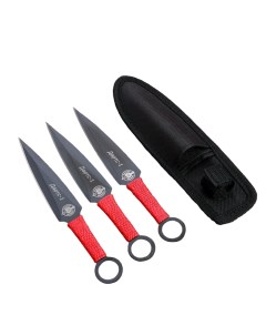 Набор ножей метательных Дартс 1 сталь 420 рукоять обмотка шнуром 3 шт 17 см Мастер клинок