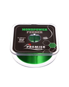 Леска MONOPOWER Feeder Green 0 45мм 100м Premier fishing