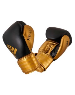 Перчатки боксерские Hybrid 200 черно золотые вес 18 унций Adidas