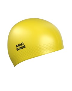 Шапочка для плавания Solid yellow Mad wave
