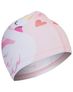 Шапочка для плавания детская Лебедь тканевая обхват 46 50 см цвет розовый На волне