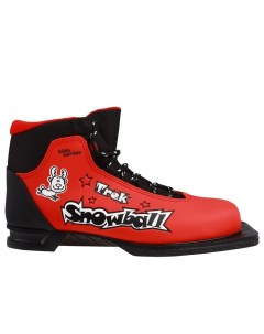Ботинки для беговых лыж Snowball NN75 ИК красный лого черный размер 30 Trek