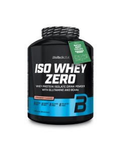 Изолят сывороточного протеина Iso Whey Zero порошок 2270 г Клубника Biotechusa