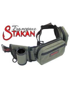Поясная рыболовная сумка Stakan Бумеранг со съёмным держателем удилища Ideafisher