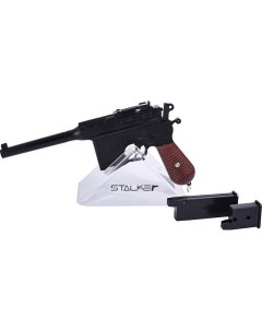 Пистолет пневмат SA96M Spring ан Mauser C96 к 6мм мет корус 7шар до 80м с Stalker