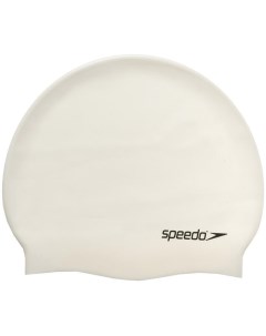 Шапочка для плавания Plain Flat Silicone Cap 0010 white Speedo