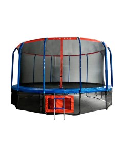 Батут Jump Basket с сеткой и лестницей 488 см синий красный Dfc