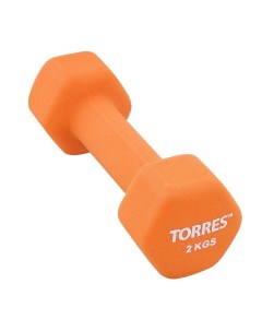 Неразборная гантель неопреновая PL5501 1 x 2 кг оранжевый Torres