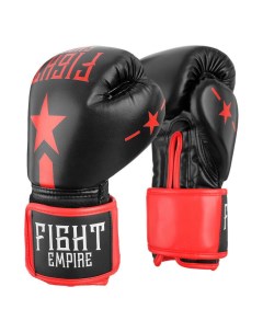 Боксерские перчатки 4153937 черный красный 8 унций Fight empire