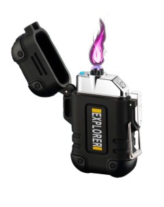 Зажигалка USB походная водонепроницаемая черная Lighters