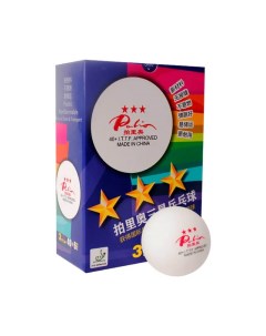 Мячи для настольного тенниса 3 SL 40 Plastic x6 White Palio