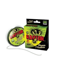 Шнур Raptor PE 135м флуоресцентный зеленый 0 6 0 12мм 8 2кг Power phantom