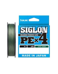 Леска плетеная Siglon PE X4 0 09 мм 150 м 2 1 кг dark green Sunline