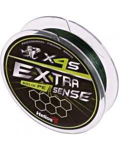 Леска плетеная Extrasense X4 PE 0 14 мм 150 м 4 5 кг green Helios